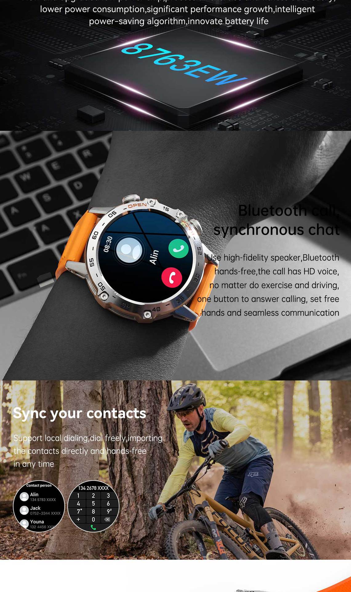 Smart Watch Outdoor Three-proof Call Watch